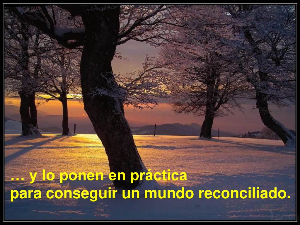 … y lo ponen en práctica para conseguir un mundo reconciliado.