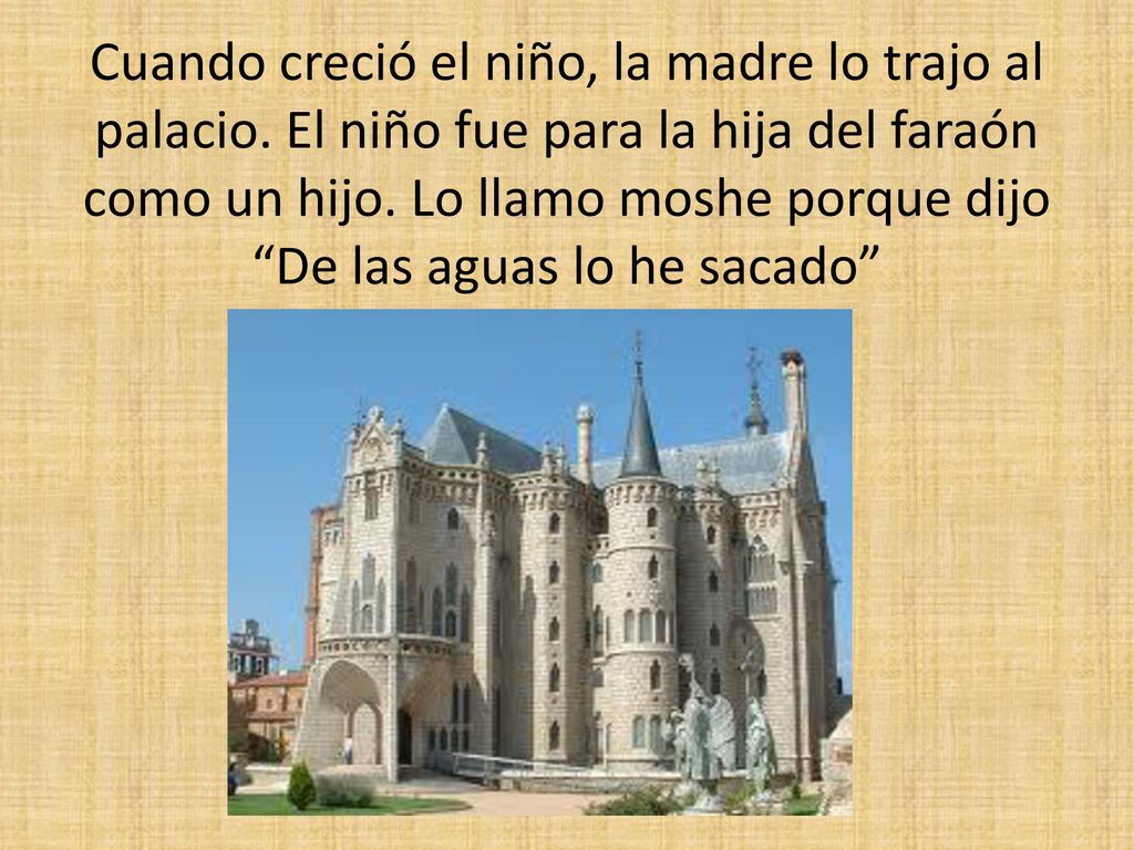 Cuando creció el niño, la madre lo trajo al palacio