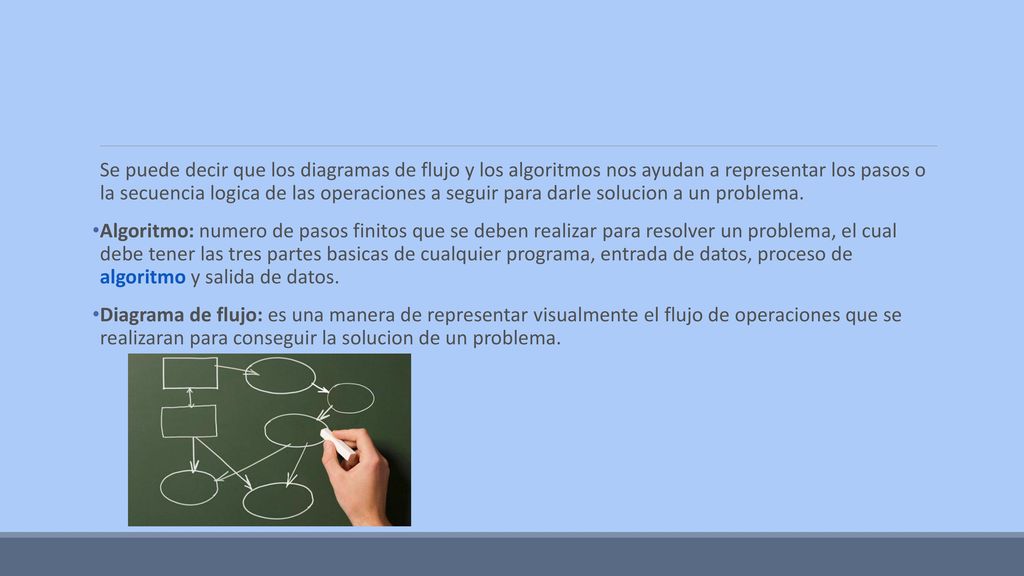 Se puede decir que los diagramas de flujo y los algoritmos nos ayudan a representar los pasos o la secuencia logica de las operaciones a seguir para darle solucion a un problema.