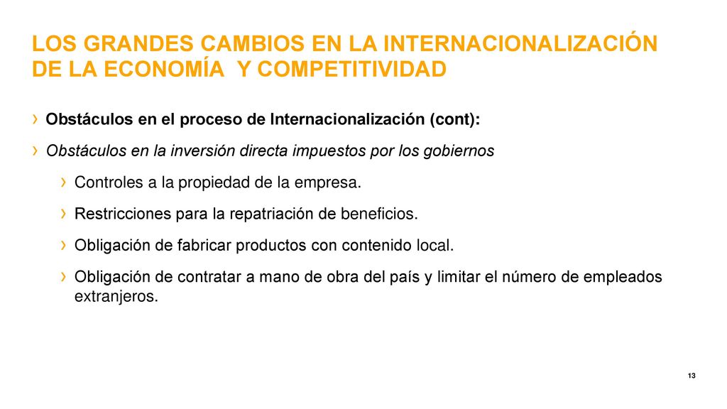 LOS GRANDES CAMBIOS EN LA INTERNACIONALIZACIÓN DE LA ECONOMÍA Y COMPETITIVIDAD