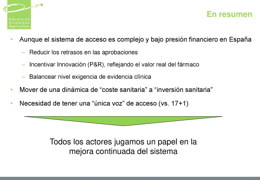 Todos los actores jugamos un papel en la mejora continuada del sistema