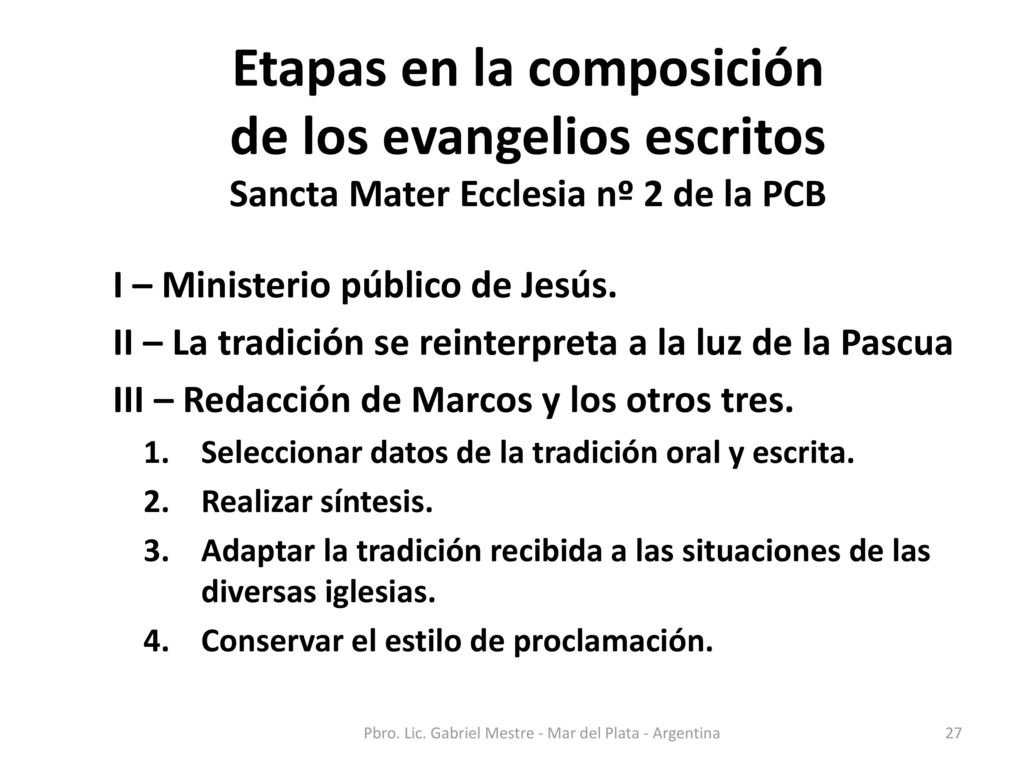 Pbro. Lic. Gabriel Mestre - Mar del Plata - Argentina