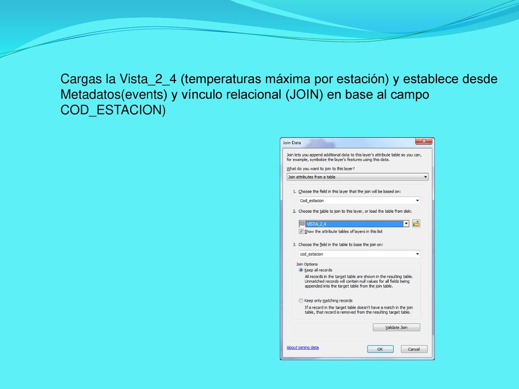 Cargas la Vista_2_4 (temperaturas máxima por estación) y establece desde