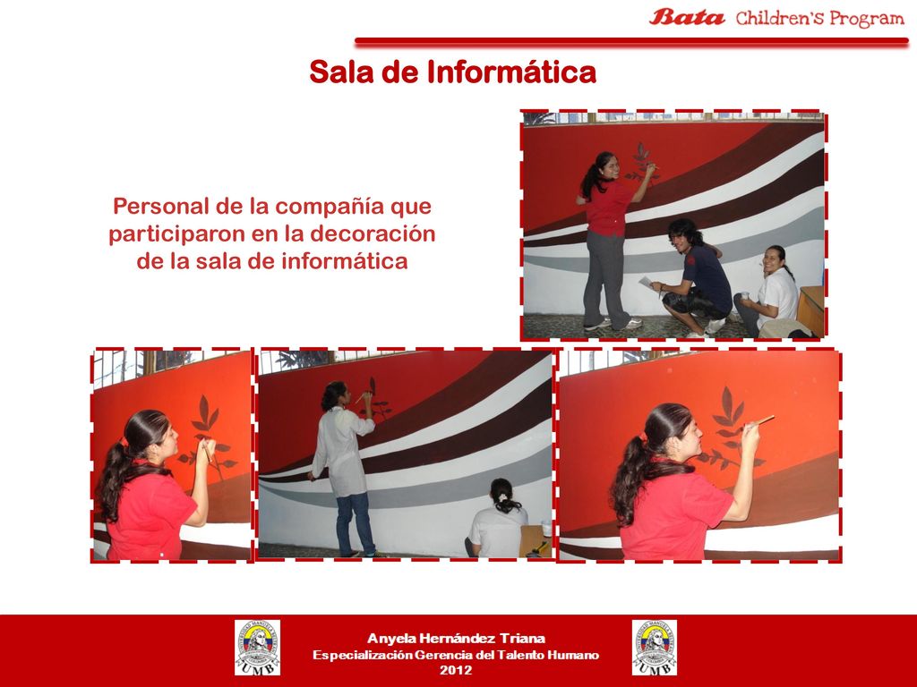 Sala de Informática Personal de la compañía que participaron en la decoración de la sala de informática.