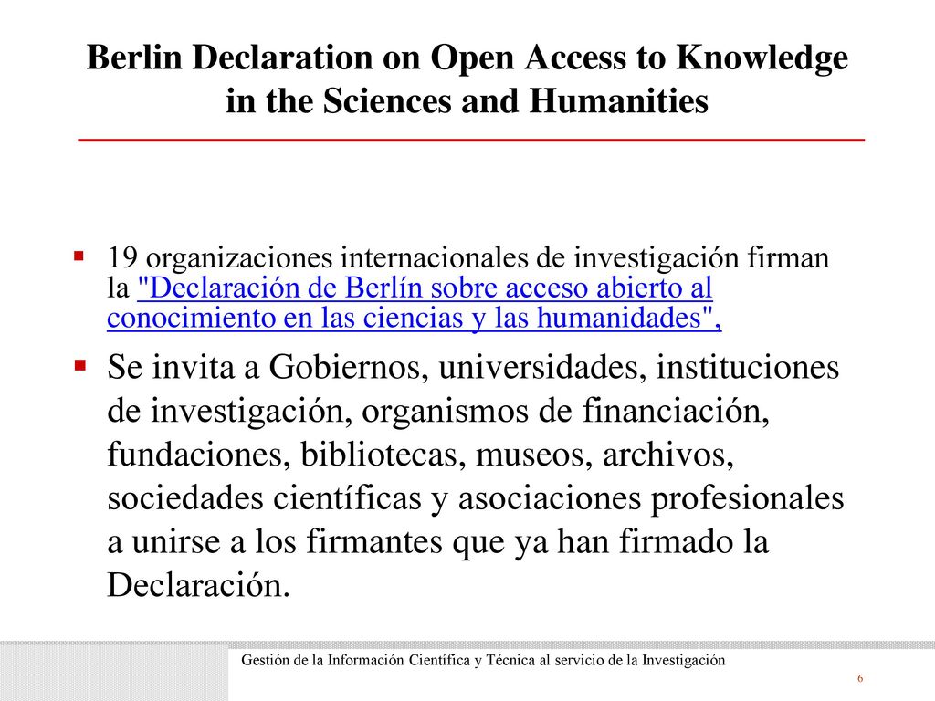 Berlin Declaration on Open Access to Knowledge in the Sciences and Humanities
