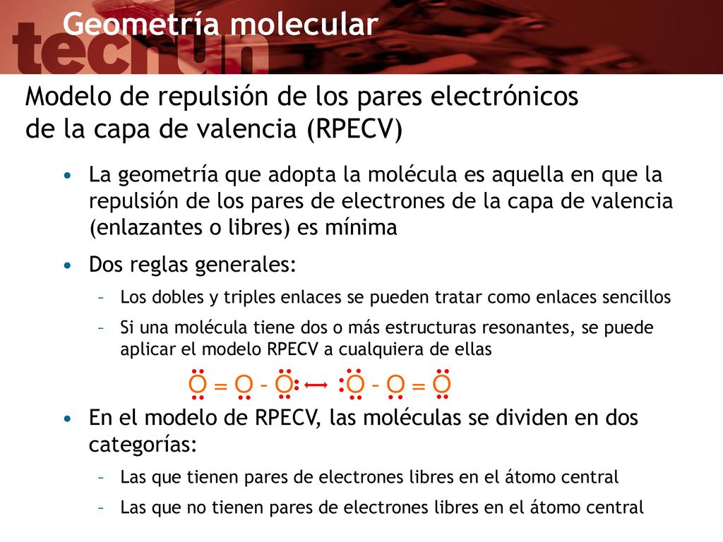 Modelo de repulsión de los pares electrónicos de la capa de valencia (RPECV)