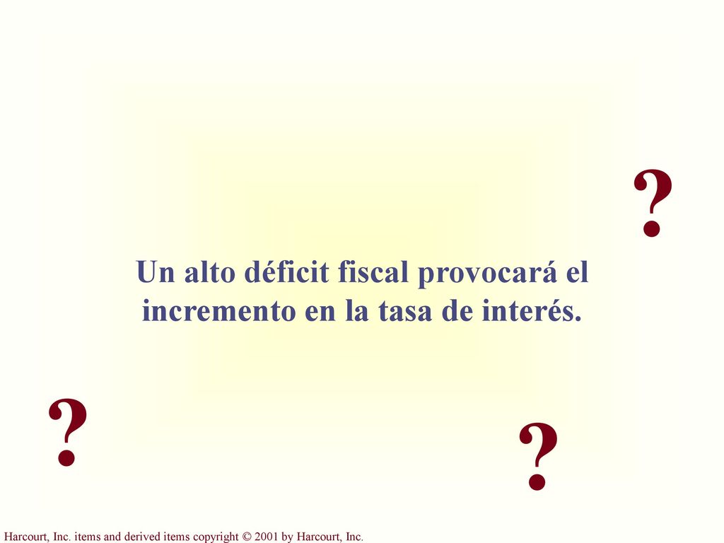 Un alto déficit fiscal provocará el incremento en la tasa de interés.