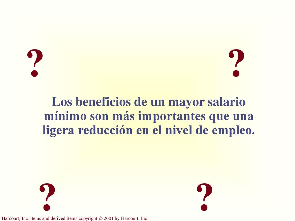 Los beneficios de un mayor salario mínimo son más importantes que una ligera reducción en el nivel de empleo.