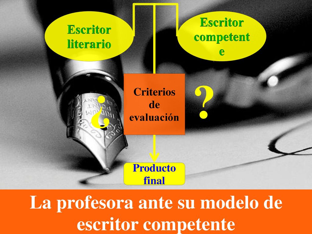 La profesora ante su modelo de escritor competente
