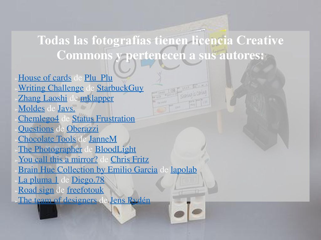 Todas las fotografías tienen licencia Creative Commons y pertenecen a sus autores: