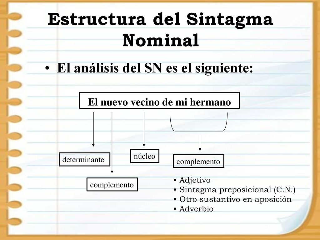 Estructura del Sintagma Nominal