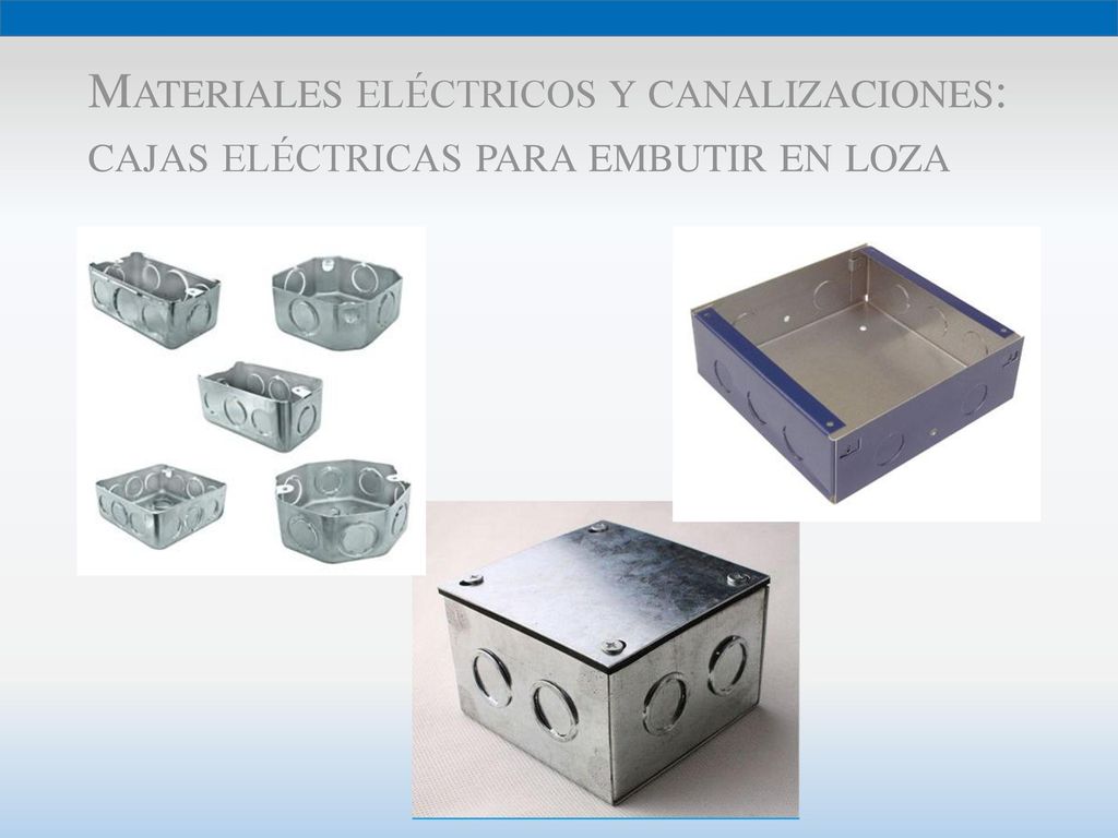 Materiales eléctricos y canalizaciones: cajas eléctricas para embutir en loza