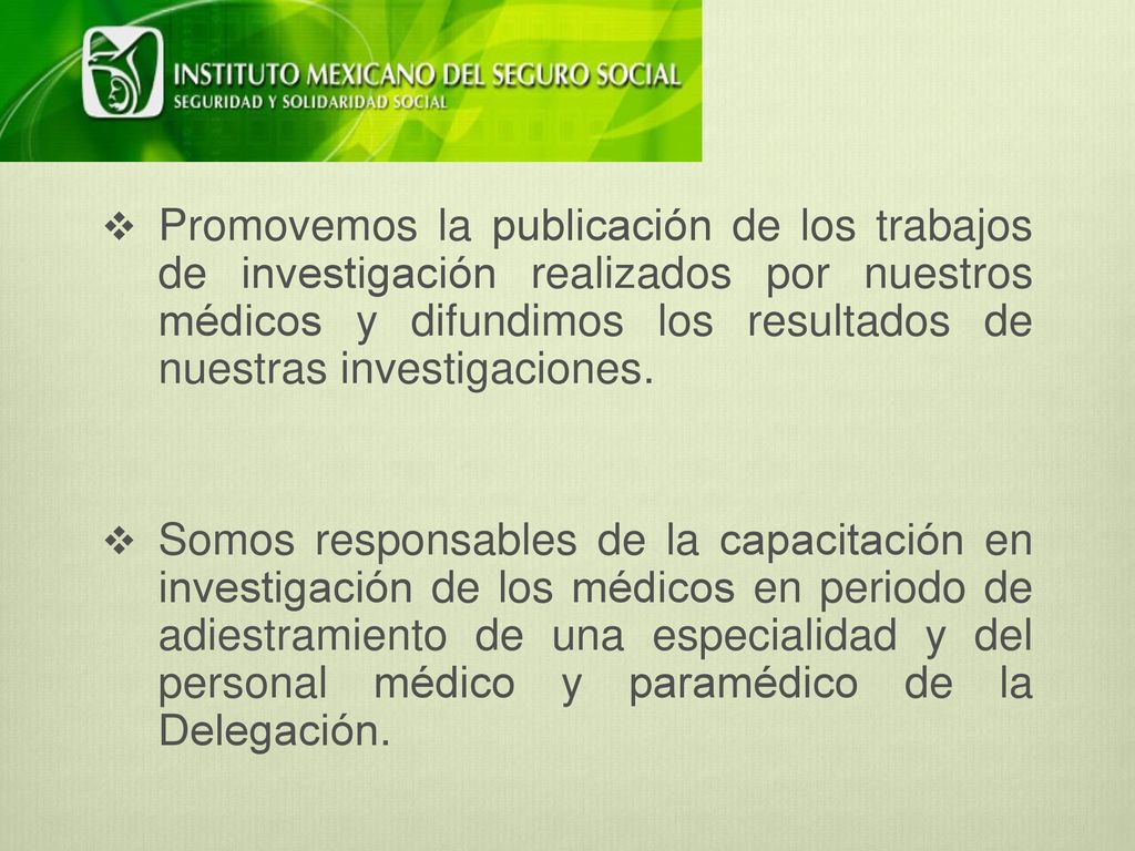 Promovemos la publicación de los trabajos de investigación realizados por nuestros médicos y difundimos los resultados de nuestras investigaciones.
