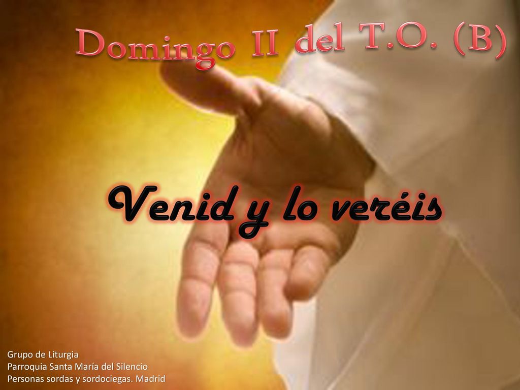 Venid y lo veréis Domingo II del T.O. (B) Grupo de Liturgia
