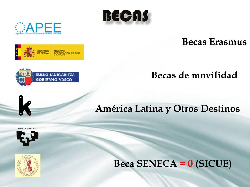 BECAS Becas Erasmus Becas de movilidad América Latina y Otros Destinos