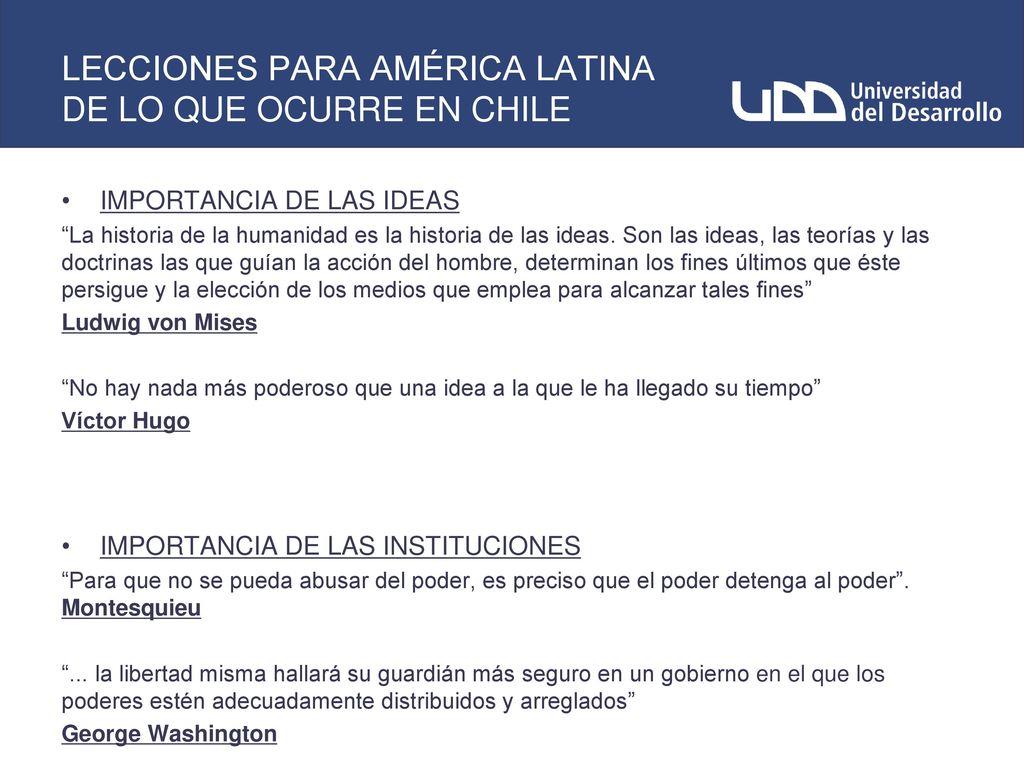 LECCIONES PARA AMÉRICA LATINA DE LO QUE OCURRE EN CHILE