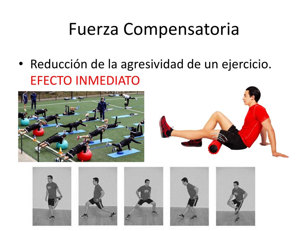 Fuerza Compensatoria Reducción de la agresividad de un ejercicio. EFECTO INMEDIATO