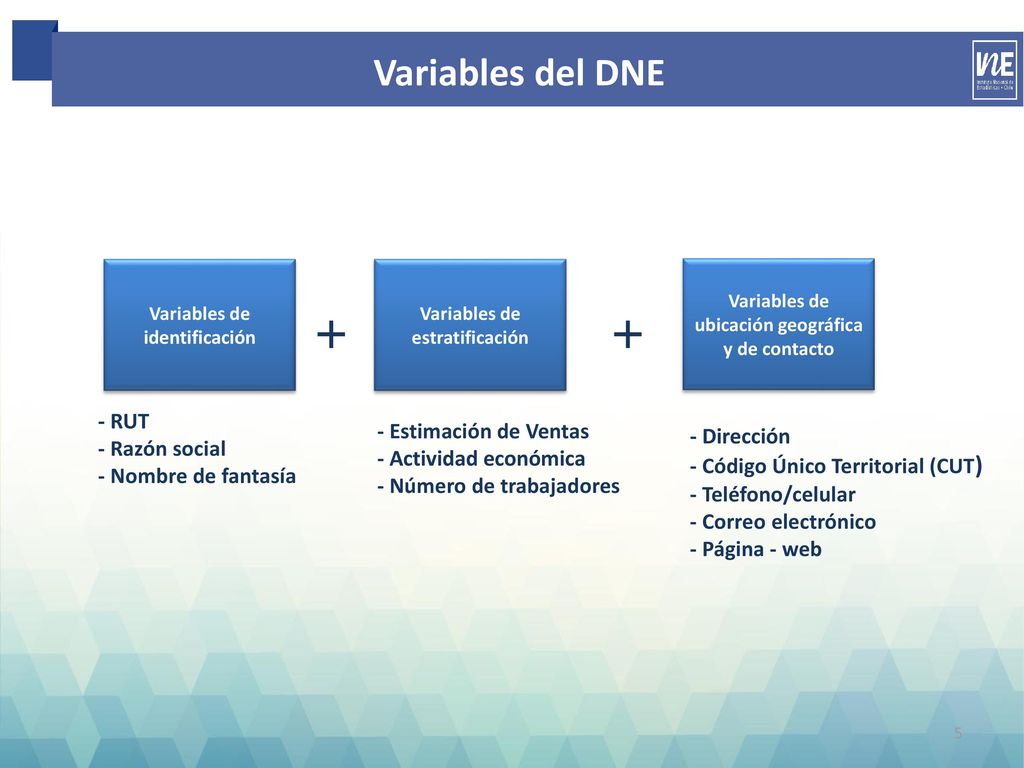 + + Variables del DNE 1° Propuesta CIUO 08.CL - RUT