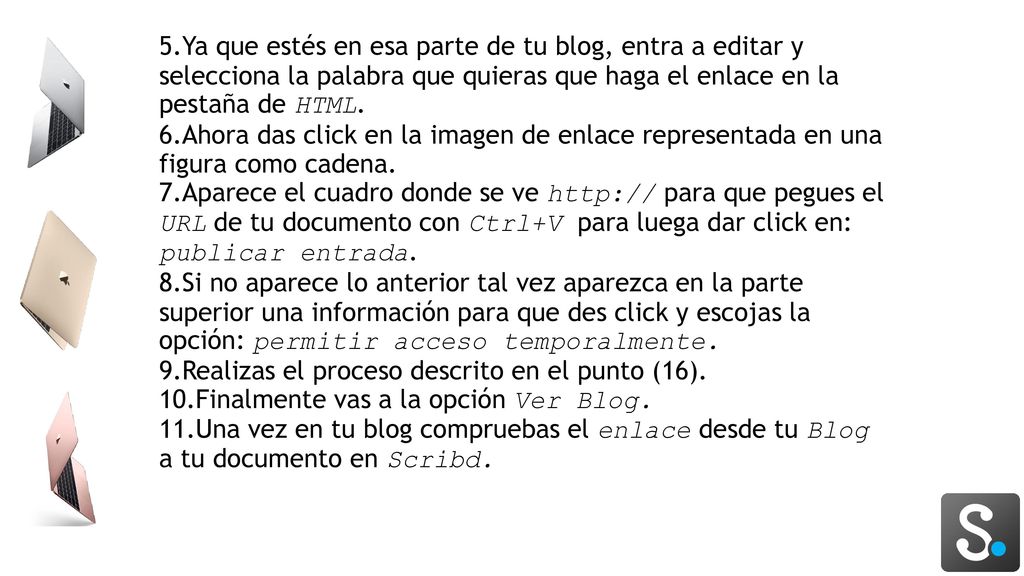 5.Ya que estés en esa parte de tu blog, entra a editar y selecciona la palabra que quieras que haga el enlace en la pestaña de HTML.
