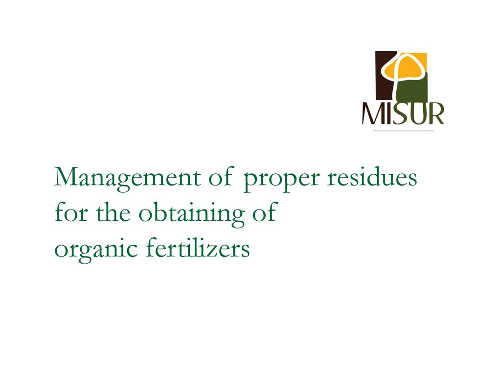 Management of proper residues for the obtaining of organic fertilizers
