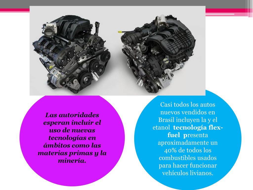 Casi todos los autos nuevos vendidos en Brasil incluyen la y el etanol tecnología flex-fuel presenta aproximadamente un 40% de todos los combustibles usados para hacer funcionar vehículos livianos.