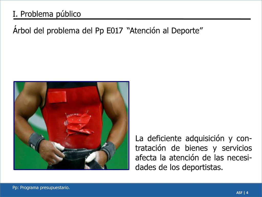 Árbol del problema del Pp E017 Atención al Deporte