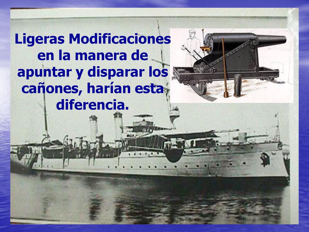 Ligeras Modificaciones en la manera de apuntar y disparar los cañones, harían esta diferencia.