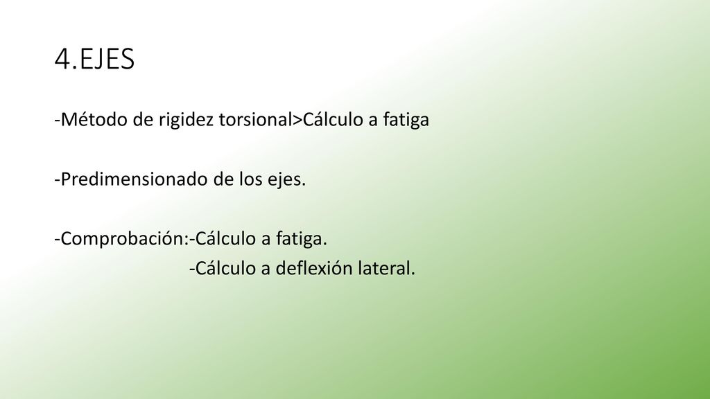 4.EJES -Método de rigidez torsional>Cálculo a fatiga -Predimensionado de los ejes.