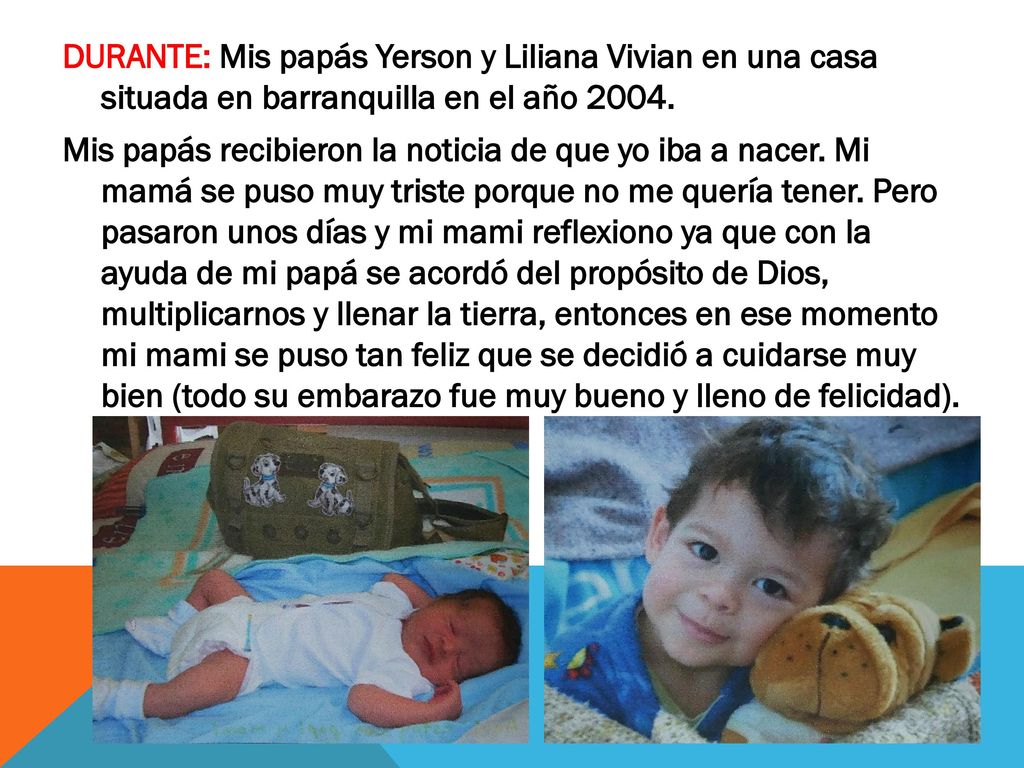 DURANTE: Mis papás Yerson y Liliana Vivian en una casa situada en barranquilla en el año 2004.