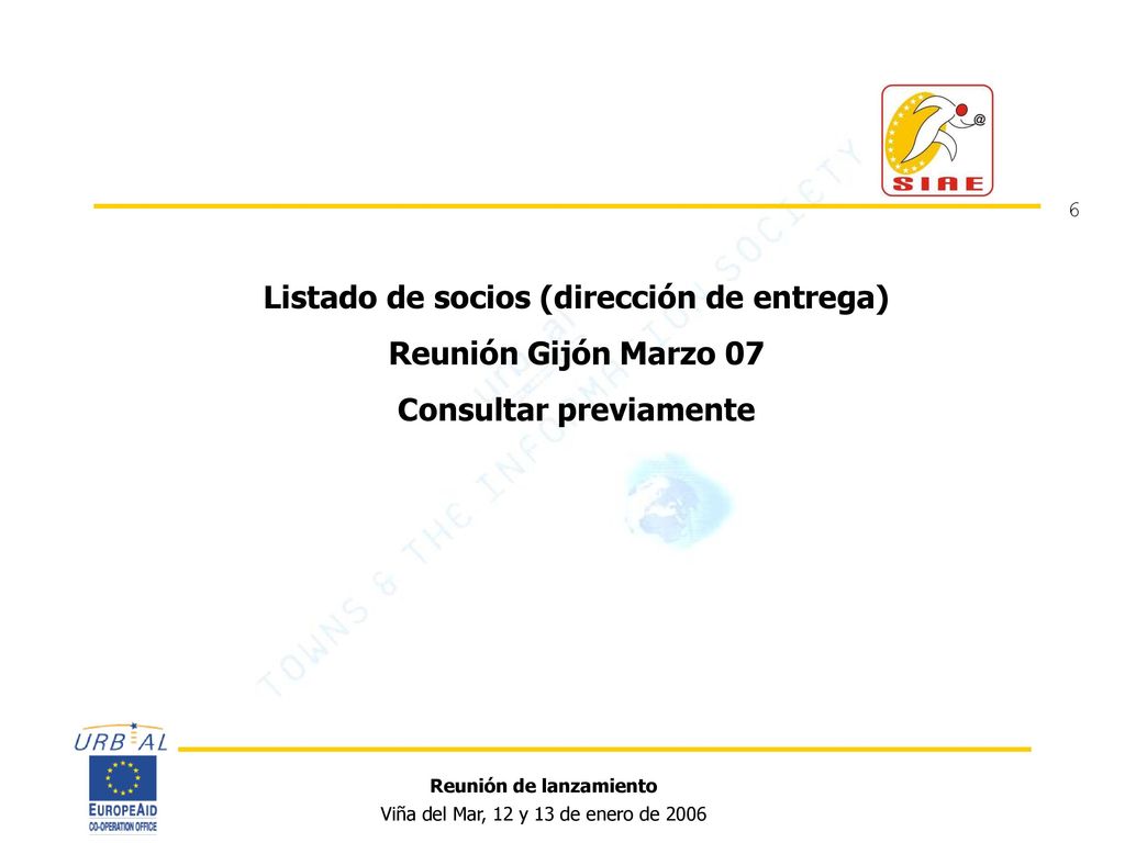 Listado de socios (dirección de entrega) Reunión Gijón Marzo 07