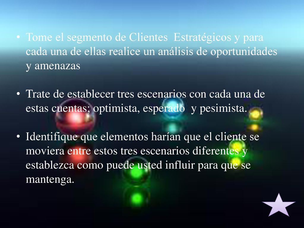 Tome el segmento de Clientes Estratégicos y para cada una de ellas realice un análisis de oportunidades y amenazas