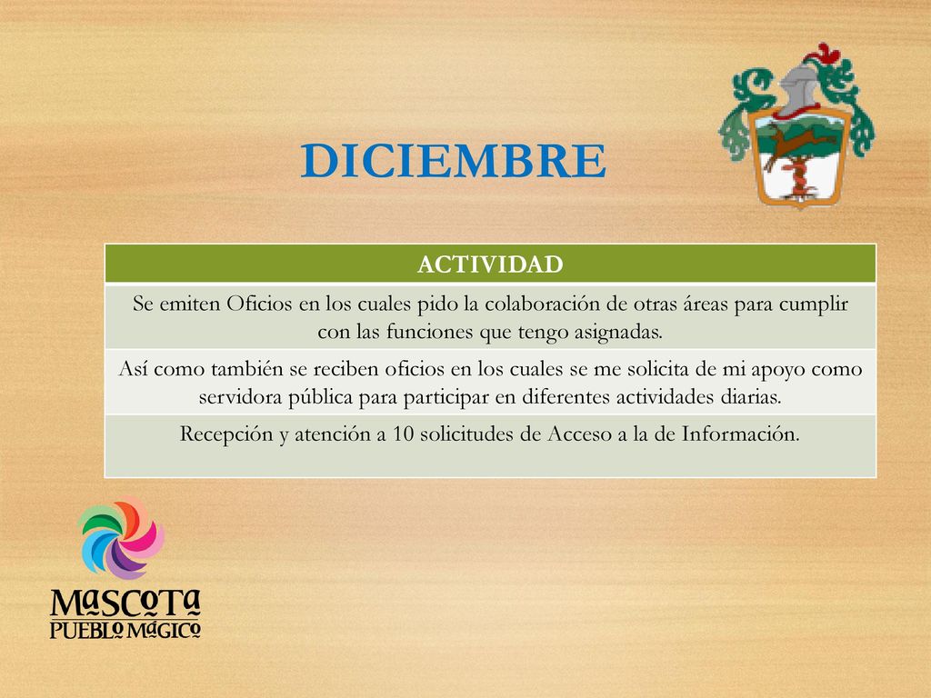 Recepción y atención a 10 solicitudes de Acceso a la de Información.