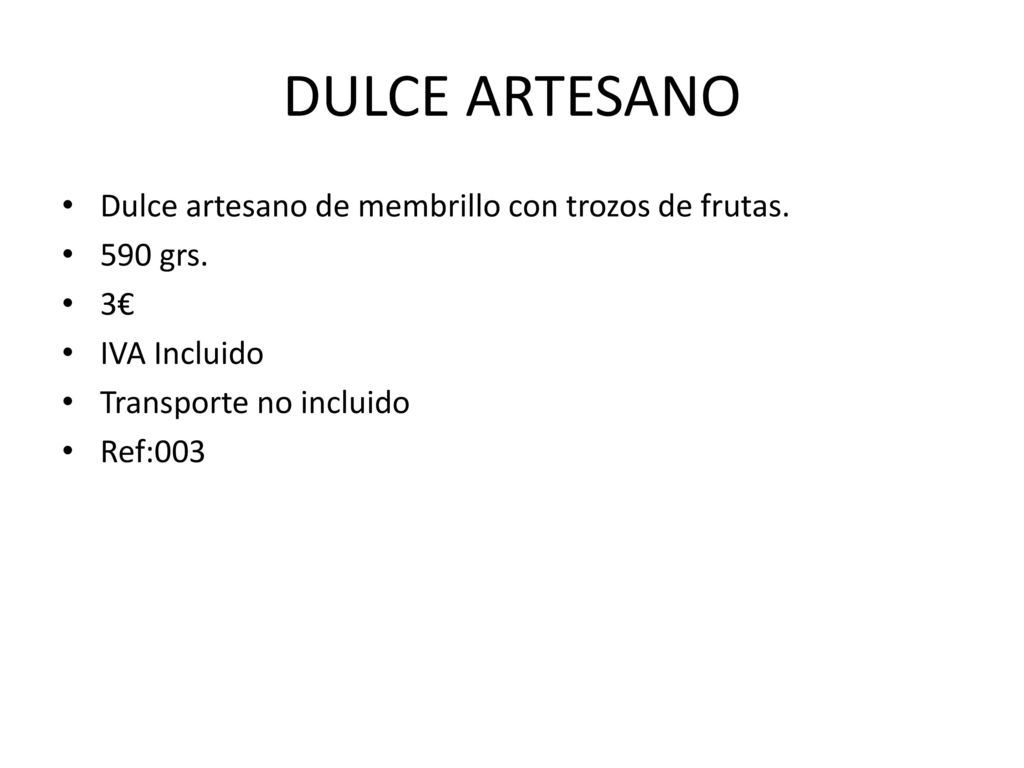 DULCE ARTESANO Dulce artesano de membrillo con trozos de frutas.