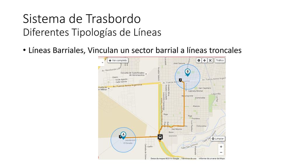 Sistema de Trasbordo Diferentes Tipologías de Líneas