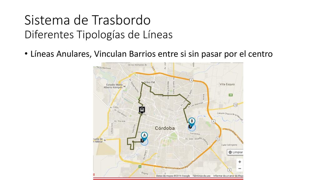 Sistema de Trasbordo Diferentes Tipologías de Líneas