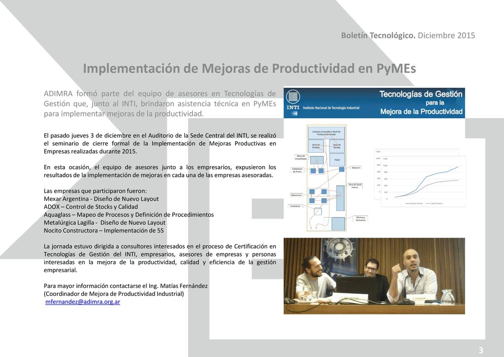 Implementación de Mejoras de Productividad en PyMEs