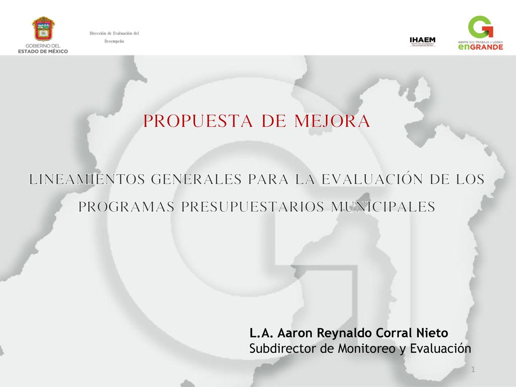 PROPUESTA DE MEJORA LINEAMIENTOS GENERALES PARA LA EVALUACIÓN DE LOS PROGRAMAS PRESUPUESTARIOS MUNICIPALES.