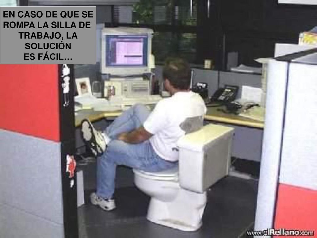 EN CASO DE QUE SE ROMPA LA SILLA DE TRABAJO, LA SOLUCIÓN ES FÁCIL…