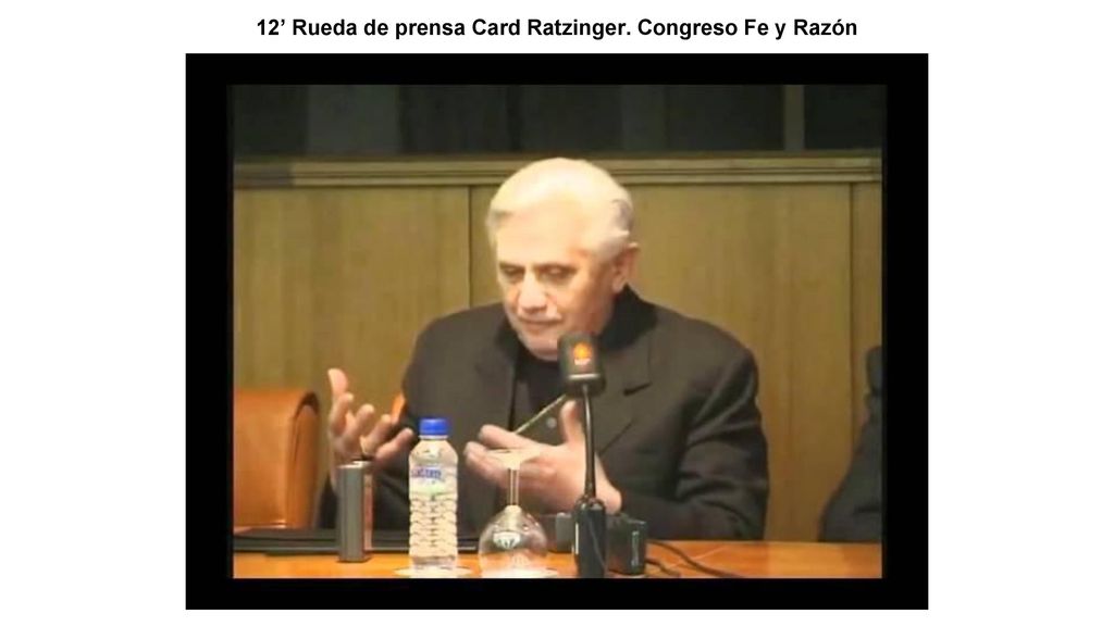 12’ Rueda de prensa Card Ratzinger. Congreso Fe y Razón