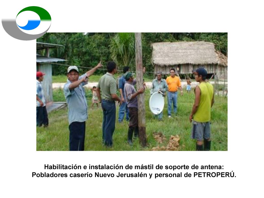 Habilitación e instalación de mástil de soporte de antena: