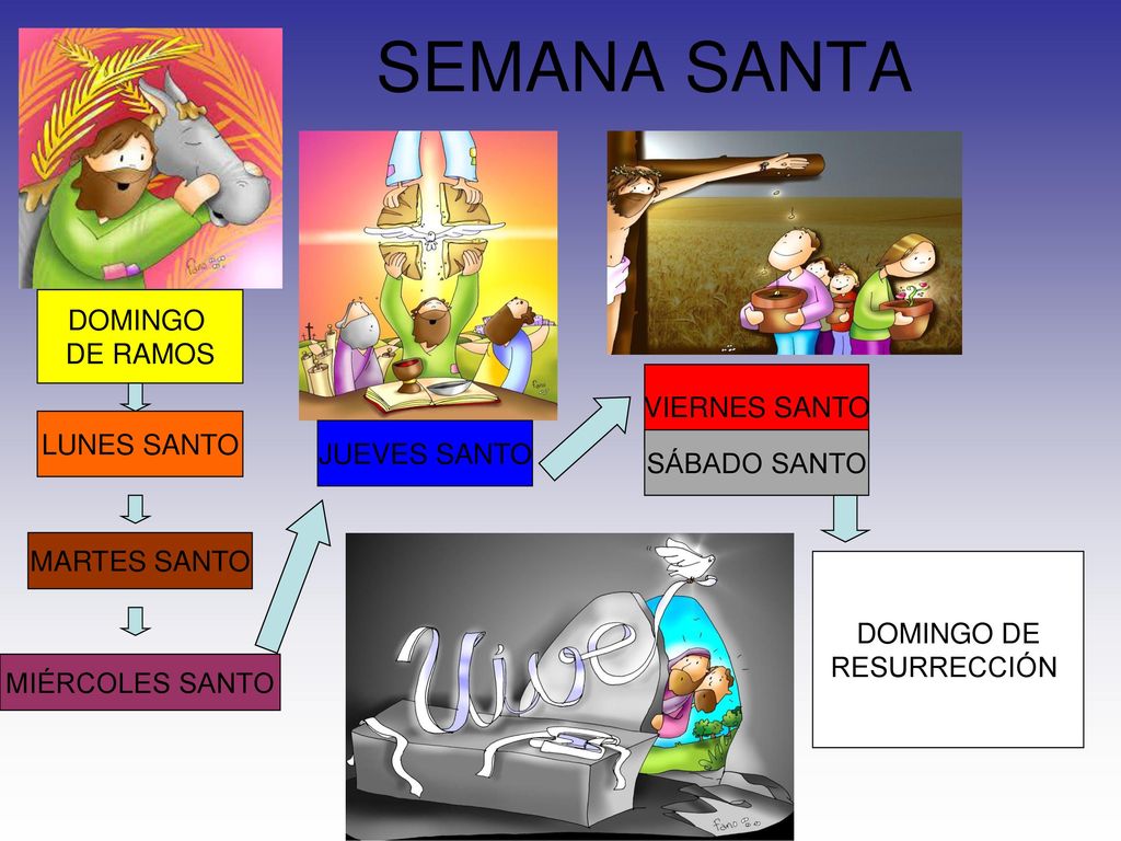 SEMANA SANTA DOMINGO DE RAMOS VIERNES SANTO LUNES SANTO JUEVES SANTO