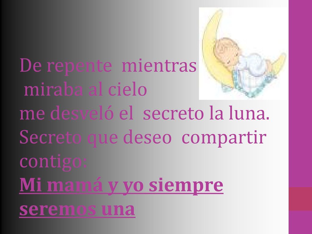 De repente mientras miraba al cielo me desveló el secreto la luna
