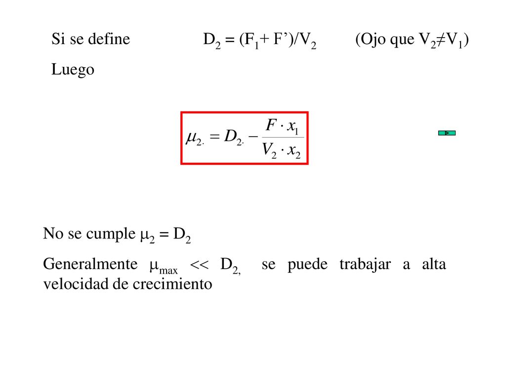 Si se define D2 = (F1+ F’)/V2 (Ojo que V2≠V1)