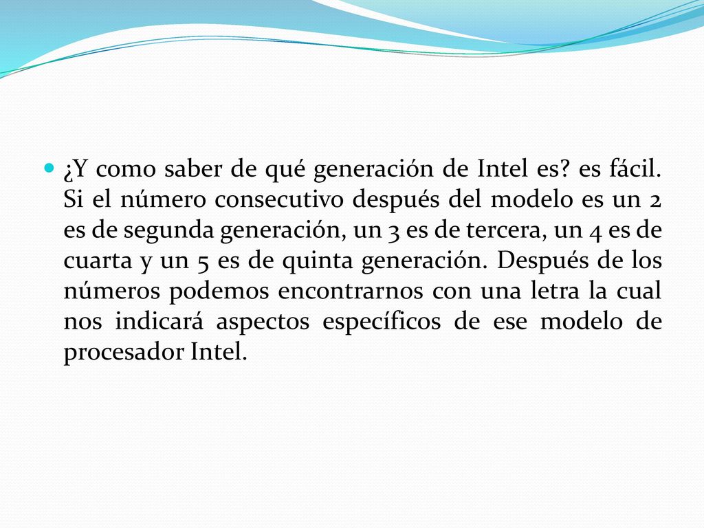 ¿Y como saber de qué generación de Intel es. es fácil