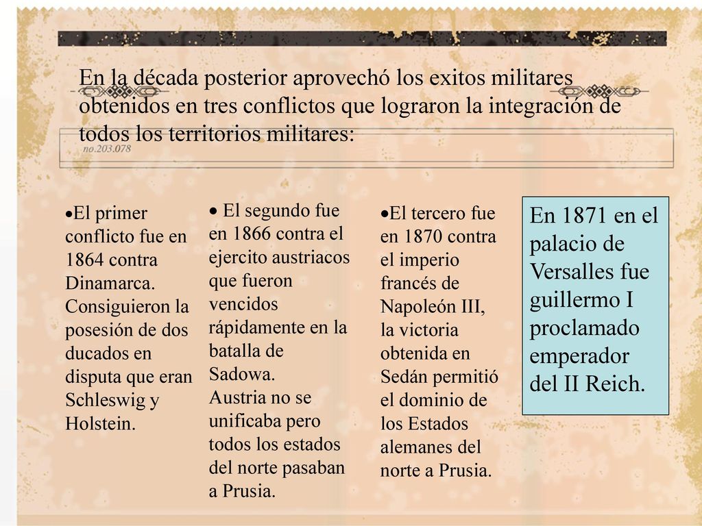 En la década posterior aprovechó los exitos militares obtenidos en tres conflictos que lograron la integración de todos los territorios militares: