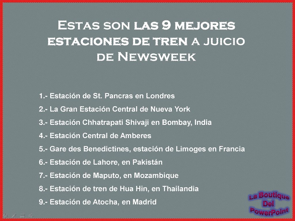 Estas son las 9 mejores estaciones de tren a juicio de Newsweek