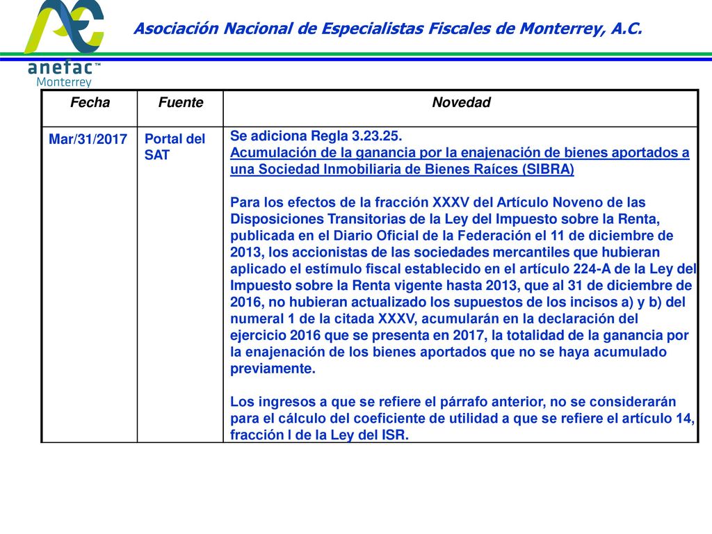 Asociación Nacional de Especialistas Fiscales de Monterrey, A.C.