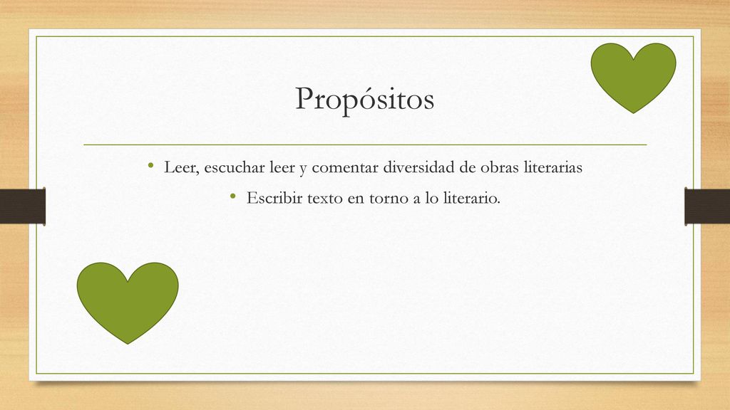 Propósitos Leer, escuchar leer y comentar diversidad de obras literarias.