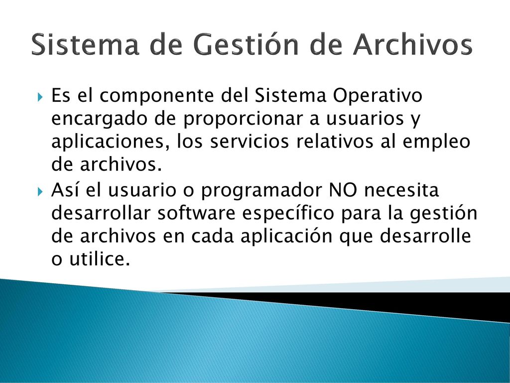 Sistema de Gestión de Archivos - ppt descargar