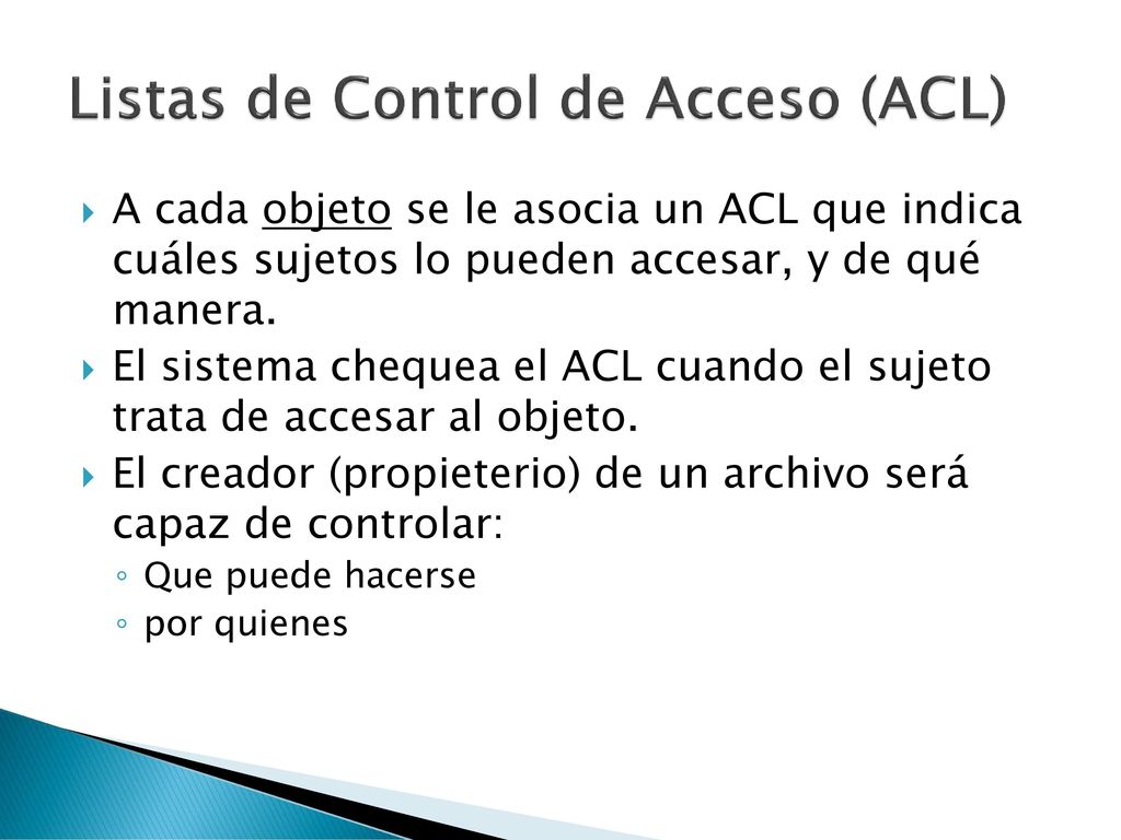 Listas de Control de Acceso (ACL)